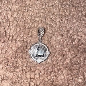 Sterling Silver 'L' Initial Pendant Necklace Charm